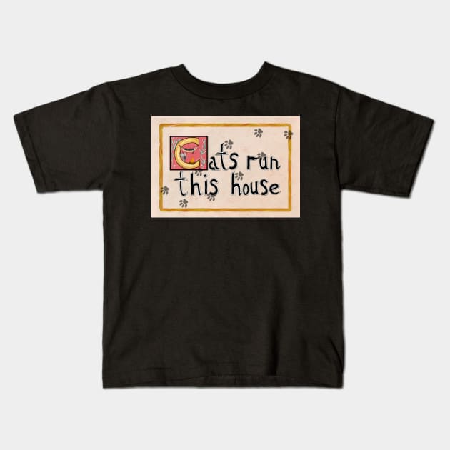 Cat Mat Kids T-Shirt by IluminatedPanda